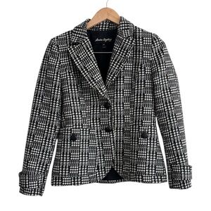 Sandra Angelozzi Houndstooth Black and White Blazer
